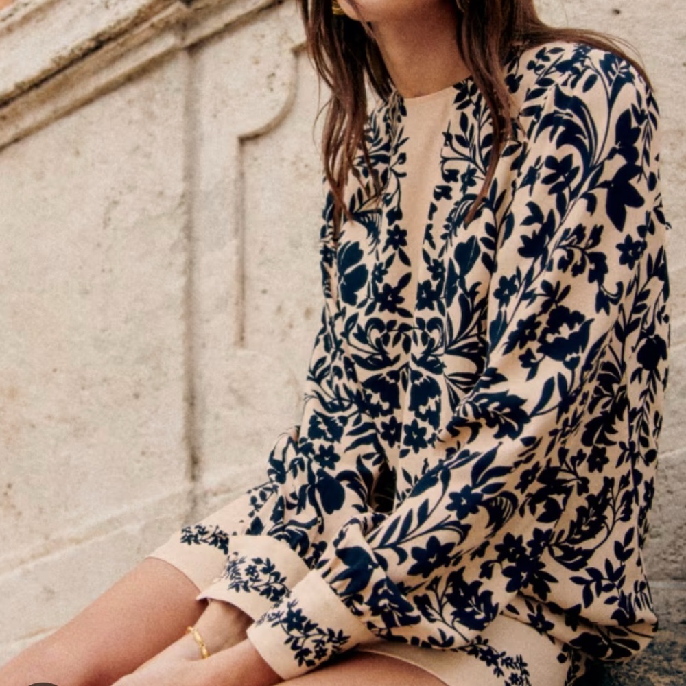 Sezane Nicola Dress Nora Print - Size 4